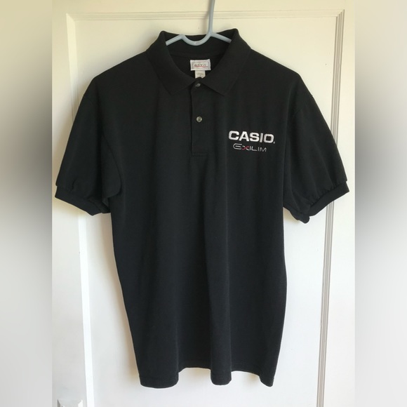 Vintage Casio Rare Promotional ANVIL Brand Polo Shirt Mens Size Medium - Picture 2 of 6